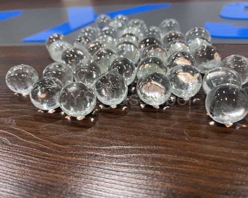 High silica glass marble